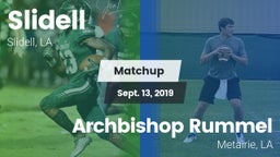 Matchup: Slidell vs. Archbishop Rummel  2019