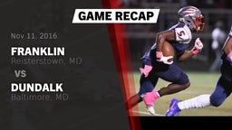 Recap: Franklin  vs. Dundalk  2016