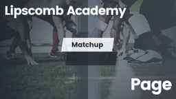 Matchup: Lipscomb vs. Page  2016