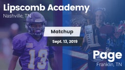 Matchup: Lipscomb vs. Page  2019