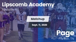 Matchup: Lipscomb vs. Page  2020