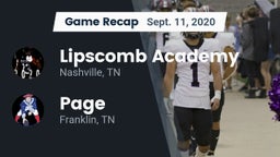 Recap: Lipscomb Academy vs. Page  2020