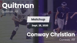 Matchup: Quitman vs. Conway Christian  2020
