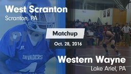 Matchup: West Scranton vs. Western Wayne  2016