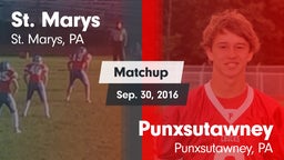 Matchup: St. Marys vs. Punxsutawney  2016