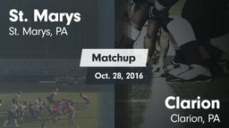 Matchup: St. Marys vs. Clarion  2016