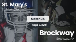 Matchup: St. Marys vs. Brockway  2018