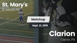 Matchup: St. Marys vs. Clarion  2018