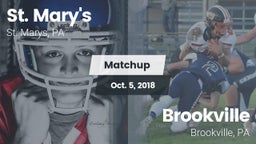 Matchup: St. Marys vs. Brookville  2018