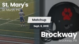 Matchup: St. Marys vs. Brockway  2019