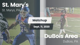 Matchup: St. Marys vs. DuBois Area  2020