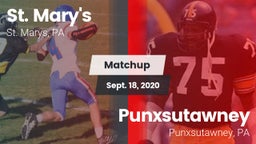 Matchup: St. Marys vs. Punxsutawney  2020