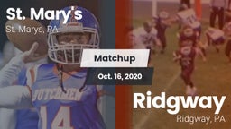 Matchup: St. Marys vs. Ridgway  2020