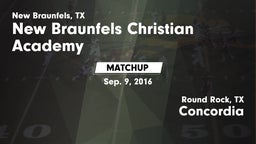 Matchup: New Braunfels Christ vs. Concordia  2016