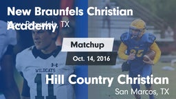 Matchup: New Braunfels Christ vs. Hill Country Christian  2016