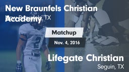 Matchup: New Braunfels Christ vs. Lifegate Christian  2016