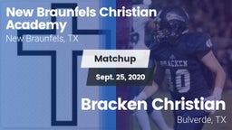 Matchup: New Braunfels vs. Bracken Christian  2020