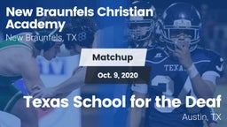 Matchup: New Braunfels vs. Texas School for the Deaf 2020