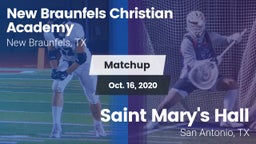 Matchup: New Braunfels vs. Saint Mary's Hall  2020