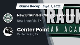 Recap: New Braunfels Christian Academy vs. Center Point  2022