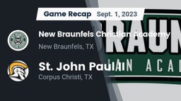 Recap: New Braunfels Christian Academy vs. St. John Paul II  2023