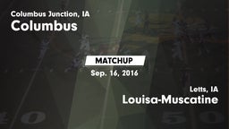 Matchup: Columbus vs. Louisa-Muscatine  2016
