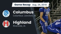 Recap: Columbus  vs. Highland  2018