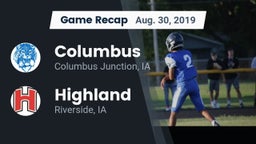 Recap: Columbus  vs. Highland  2019