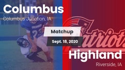 Matchup: Columbus vs. Highland  2020