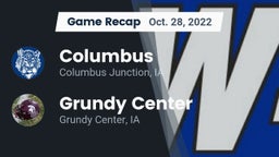 Recap: Columbus  vs. Grundy Center  2022