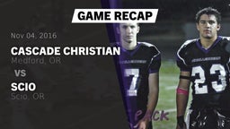 Recap: Cascade Christian  vs. Scio  2016