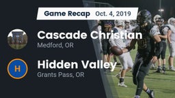 Recap: Cascade Christian  vs. Hidden Valley  2019