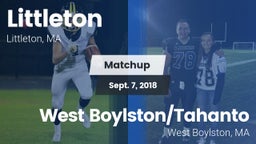 Matchup: Littleton vs. West Boylston/Tahanto  2018