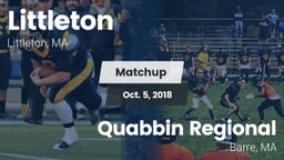 Matchup: Littleton vs. Quabbin Regional  2018