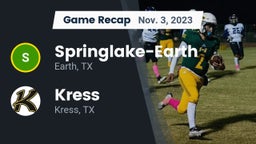 Recap: Springlake-Earth  vs. Kress  2023