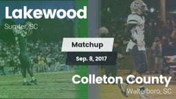 Matchup: Lakewood vs. Colleton County  2017
