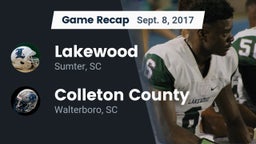 Recap: Lakewood  vs. Colleton County  2017