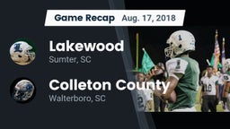 Recap: Lakewood  vs. Colleton County  2018