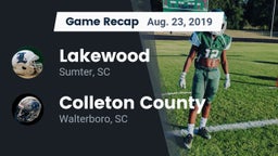 Recap: Lakewood  vs. Colleton County  2019