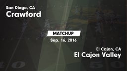 Matchup: Crawford vs. El Cajon Valley  2016