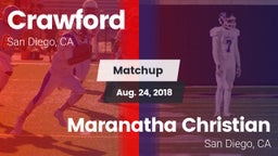 Matchup: Crawford vs. Maranatha Christian  2018