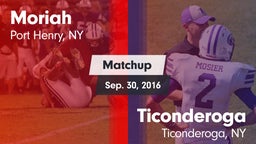 Matchup: Moriah vs. Ticonderoga  2016