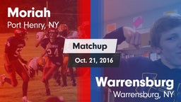 Matchup: Moriah vs. Warrensburg  2016
