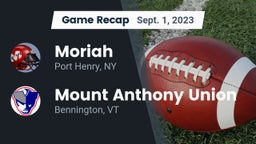 Recap: Moriah  vs. Mount Anthony Union  2023