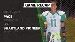 Recap: Pace  vs. Sharyland Pioneer  2016