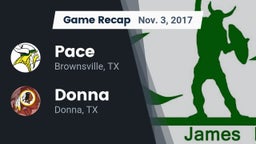 Recap: Pace  vs. Donna  2017