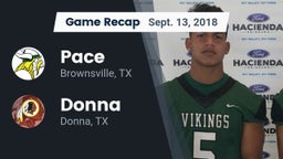 Recap: Pace  vs. Donna  2018