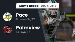 Recap: Pace  vs. Palmview  2018
