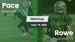 Matchup: Pace vs. Rowe  2020