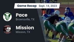 Recap: Pace  vs. Mission  2023